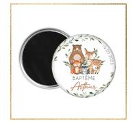 Ouvre bouteille - Décapsuleur/Miroir de poche/Magnet aimant/Cadeaux invités personnalisés x10 / Baptême communion anniversaire/Cadeau personnalisé enfant fille garçon/Thème animaux forêt