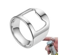 Ouvre-bouteille en anneau, anneau d'ouvre-bar - Bague de fête polyvalente et créative - Anneau de barman portatif en acier titane, ouvre-bouteille de doigt, de fête polyvalent pour barmen