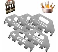 Ouvre-bouteille Et Porte-bouteilles Quad, Ouvre-bouteilles Et Porte-bouteilles, Porte-boissons Artisanal, Porte-boissons 4 En 1 En Acier Inoxydable, Gadget Multi-bouteilles Durable For Ouvrir Et(5pcs)
