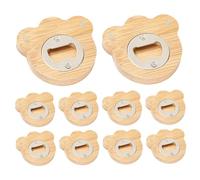 Ouvre-Bouteille magnétique 10pcs, 2, 6x0, 5 Natrual Bamboo Mignon Mignon de Bouteille de Patte ouvre- Aimant réfrigérateur décoratif Autocollant pour Les Cuisines la bière