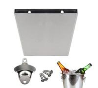 Ouvre-bouteille magnétique, outil à vin mural, 5,51x3,74 pouces en de zinc antirouille avec conception peu encombrante, accessoire de bar, gadget de bar de cuisine avec finition élégan