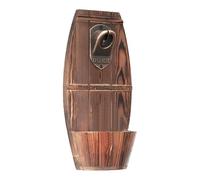 Ouvre-Bouteille Mural - 30 X 16 X 8,5 Cm - Décapsuleur Murale En Bois Et Métal | Forme Tonneau Rétro | Rack De Rangement Capsules | Accessoire Bière Originals Pour Bar Maison