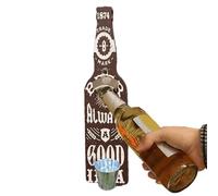 Ouvre-bouteille mural avec receveur, ouvre-boîte mural - Ouvre-boîte mural - Ouvre-bouteille avec collecteur de bouchons, ouvre-bouteille de bière mural Vintage pour hommes