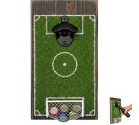Ouvre-bouteille mural décoratif Terrain de football, ouvre-bouteilles amusants avec filet de récupération des capsules, ouvre-bouteille mural Terrain de football (1pc)