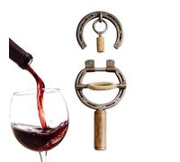 Ouvre-Bouteille Mural Fer à Cheval pour Vin - Tire-Bouchon Fonte Rustique avec Support Magnétique | Outil Bar Vintage Maison Cuisine | Gain Place Décoration Bistrot Traditionnel