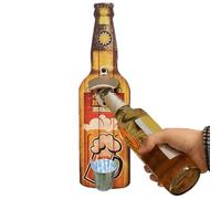 Ouvre-bouteille mural - Ouvreur de bière murale classique avec Cap Catcher | Ouvre-bouteille en métal vintage pour cuisine, bar, garage ou patio | Facile à installer, excellent cadeau pour l'amour