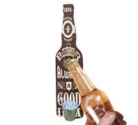 Ouvre-bouteille mural - Ouvreur de bière murale classique avec Cap Catcher | Ouvre-bouteille en métal vintage pour cuisine, bar, garage ou patio | Facile à installer, excellent cadeau pour l'amour