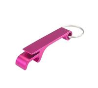 Ouvre-bouteille, Ouvre-bouteilles 100 PCS Porte-clés en métal Ouvre-bière Chaîne de porte-clés aluminium(Rose Red)