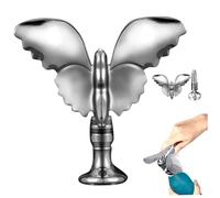 Ouvre-bouteille papillon équilibré en alliage de zinc avec base flottante et rotative idéal pour ouvrir les capsules de bière et vin rouge.