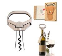 Ouvre-bouteilles Ah-So 3 en 1 avec Deux Broches, Tire-Bouchon pour Bouchons Anciens & Fragiles, Facile à Utiliser pour les Connaisseurs de Vin, Durable et Sans Effort (Wine Opener-Classic1)
