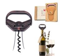Ouvre-bouteilles Ah-So 3 en 1 avec Deux Broches, Tire-Bouchon pour Bouchons Anciens & Fragiles, Facile à Utiliser pour les Connaisseurs de Vin, Durable et Sans Effort (Copper-Classic)