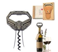 Ouvre-bouteilles Ah-So 3 en 1 avec Deux Broches, Tire-Bouchon pour Bouchons Anciens & Fragiles, Facile à Utiliser pour les Connaisseurs de Vin, Durable et Sans Effort (Bronze-Diamond)