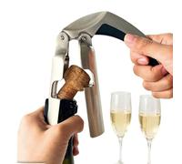 Ouvre-Bouteilles De Champagne Pour Bouteilles - Tire-Bouchon En Métal Portable | Extracteur de Bouchon à Vin,pour les Femmes, les Seniors, le Champagne, la Bière, la Maison, la Cuisine,