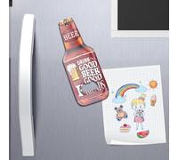 Ouvre-bouteilles en forme de bouteille de bière avec aimant - Design 14 cm pour bouchons à couronne - Ouvrir bouteilles de réfrigérateur ou de mur pour maison, cuisine, bar et cadeau original (DRINK)