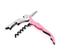 Ouvre-Bouteilles et Tire-Bouchon Professionnel 2PCS pour Bière Champagne Vin, Set Sommelier en Acier au Carbone à Double Levier avec Coupe-Capsule, Qualité Restaurant pour Serveurs et Familles - Rose