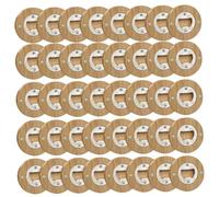 Ouvre-bouteilles Ouvre-bouteille magnétique pour réfrigérateur 40 pièces -bouteille rond en bois aimant outil d'ouverture de bière peu encombrant pour bar, club, ménage