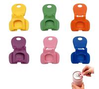 Ouvre-canette multicolore et ouvre-onglet - Outil de canette en plastique facile à ouvrir avec couvercle réutilisable, accessoire portable pour fête et pique-nique, anneau de traction pour bière et