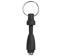 Ouvre-cigare noir en acier inoxydable et silicone compact | Porte-clés léger, trou net dans la cape du cigare, tirage régulier, pour amateurs et fumeurs de cigares