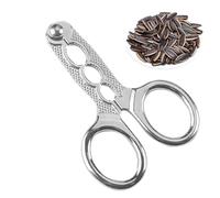 Ouvre-coquille de noix - pince de biscuits de style ciseaux professionnels, Noisette de résistance industrielle | Outil de cuisine polyvalent pour les noix de pin, un brise-coque à main compact, un ga