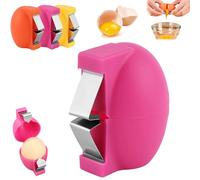 Ouvre-coquille d'œuf, 2026 Ouvre-œuf amélioré pour œufs crus, outil multifonctionnel pour craquer et couper, ouvre-œufs et séparateur manuel pour gadgets de cuisine de camping (Rose)