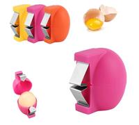 Ouvre-coquille d'œuf, outil de casse-œuf pour œufs crus, éplucheur E-gg à la coque, outil de fissuration manuel E-gg trancheuse à main, coupe rapide des œufs cuits, outil de cuisine (rose, 1 pièce)