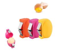 Ouvre-coquilles d'œufs, outil de casse-œuf pour œufs crus, éplucheur E-gg à la coque, outil de fissuration manuel E-gg trancheuse à main, coupe rapide des œufs cuits, outil de cuisine (rose + orange +