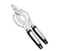 Ouvre-couvercle de bocal, décapsuleur, casse-noix multifonction avec poignée ergonomique pour la maison, la cuisine, le restaurant, 24 x 8,6 x 1,3 cm, acier inoxydable et polypropylène, 163 g
