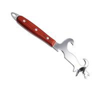 Ouvre-couvercle de seau industriel avec, Wooden handle | Tête crochue multiprofil, engagement direct, forme d ' outil à main dédiée pour ouvrir de larges couvercles de seau