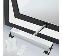 Ouvre-fenêtre à chaîne électrique DC 24 V avec télécommande et interrupteur d'ouverture motorisé automatique pour fenêtre de toit, serre et grille d'aération de toit, course : 300 mm - 900 mm, IP32