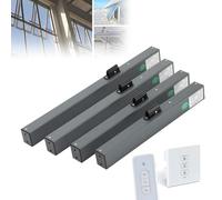 Ouvre-fenêtre automatique IP32 avec télécommande - Hub universel 300-800 mm - 400 N - Protection contre les surcharges - Idéal pour fenêtres de toit et ventilation de toit - 400 mm