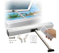 Ouvre-fenêtre électrique automatique avec télécommande et interrupteur, mécanisme de chaîne double couche pour fenêtre de toit et ventilation de toit, installation facile et économe en énergie