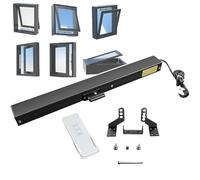 Ouvre-fenêtre électrique avec capteur de pluie et télécommande - Actionneur de chaîne électrique de 400 mm pour une utilisation facile et ferme-porte battante commerciale - Solution domotique