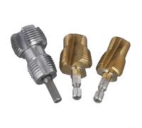 Ouvre-filetage interne de tuyau d'eau avec foret étagé PPR, extenseur à tige hexagonale pour tuyaux en plastique PVC de 1,27 cm et 1,9 cm (C)