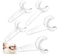 Ouvre-gueule pour chien 5 pièces d'ouverture ergonomiques transparentes | Outil pour le brossage des dents du chien pour chats, chiots et chatons, soins du bain, différentes races