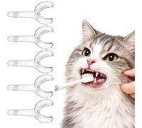 Ouvre-gueule pour chien pour le nettoyage des dents Kit de 5 ouvre-bouches | support de nettoyage des dents pour chats, chiots et chatons, soins du bain, différentes race