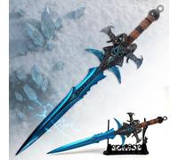 Ouvre-lettres Warcraft Épée Frostmourne | Réplique en métal de luxe de 30 cm de la lame du roi liche | Accessoire de bureau et découpeuse d'enveloppes | Cadeau pour joueur World of Warcraft