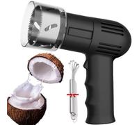 Ouvre-noix de coco électrique - Perforateur automatique de noix de coco avec poignée antidérapante, portable et réutilisable, en acier inoxydable, idéal pour les magasins et les restaurants, retrait