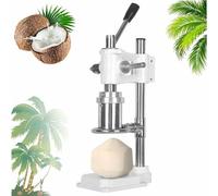 Ouvre-noix de coco Kit d'ouverture de noix coco, outil commercial, manuelle, perceuse à main verticale en acier inoxydable(White)