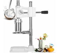 Ouvre-noix de coco Machine à ouvrir les noix de coco verticale, outil d'ouverture, perçage trous, machine manuelle for magasin fruits(White)