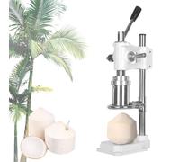 Ouvre-noix de coco, outil d'ouverture de noix de coco, machine manuelle for couper les noix de coco, outils for éplucher les noix de coco, acier inoxydable et base en fonte for usage domestique(White)