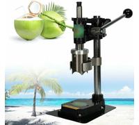 Ouvre-noix de coco vertical portable, ouverture rapide en 2 à 5 secondes, ouvre-noix manuel, ouvre-bouche acier inoxydable(Black)