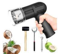Ouvre-noix électrique avec râpe en acier inoxydable, sans fil pour noix de coco jeunes et âgées, solution d'ouverture facile de la coque