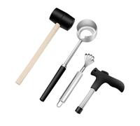 Ouvre-noix en acier pour noix de coco, coquillages, outil pour extraire de l'eau fraîche et de la viande, manuel