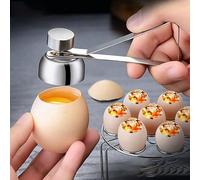 Ouvre-Oeufs En Acier, Coupe Œuf Ouvre-Oeufs En Acier Inoxydable, Séparateur De Blancs d'Oeufs, Coupe-Oeufs En Acier Inoxydable, Ustensile De Cuisine Simple Pour Oeufs Durs