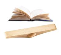 Ouvre-page en bois naturel - Outil d'aide à la lecture - Support pour page de pouce - Pince à main facile - Idéal pour les amateurs de livres, les enseignants, les femmes, les hommes, les enfants