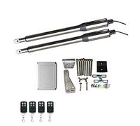 Ouvre-porte automatique à double bras pivotant 300 kg avec moteur pour contrôle d'accès et sécurité de la maison (4 télécommandes)