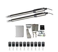 Ouvre-porte automatique à double bras pivotant 300 kg avec moteur pour contrôle d'accès et sécurité de la maison (10 télécommandes)