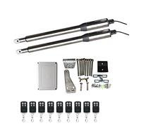 Ouvre-porte automatique à double bras pivotant 300 kg avec moteur pour contrôle d'accès et sécurité de la maison (9 télécommandes)