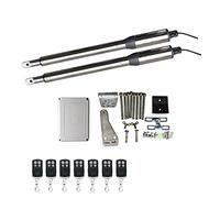 Ouvre-porte automatique à double bras pivotant 300 kg avec moteur pour contrôle d'accès et sécurité de la maison (7 télécommandes)