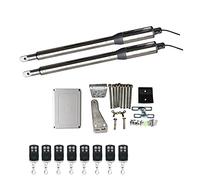 Ouvre-porte automatique à double bras pivotant 300 kg avec moteur pour contrôle d'accès et sécurité de la maison (8 télécommandes)